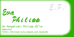 eva philipp business card